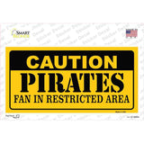 Caution Pirates Fan Novelty Sticker Decal