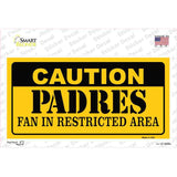Caution Padres Fan Novelty Sticker Decal