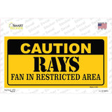 Caution Rays Fan Novelty Sticker Decal
