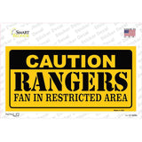 Caution Rangers Fan Novelty Sticker Decal