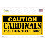 Caution Cardinals Fan Novelty Sticker Decal