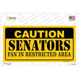 Caution Senators Vanity Novelty Sticker Decal