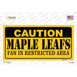 Caution Maple Leafs Novelty Sticker Decal