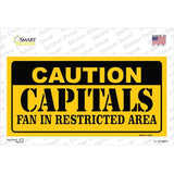 Caution Capitals Novelty Sticker Decal