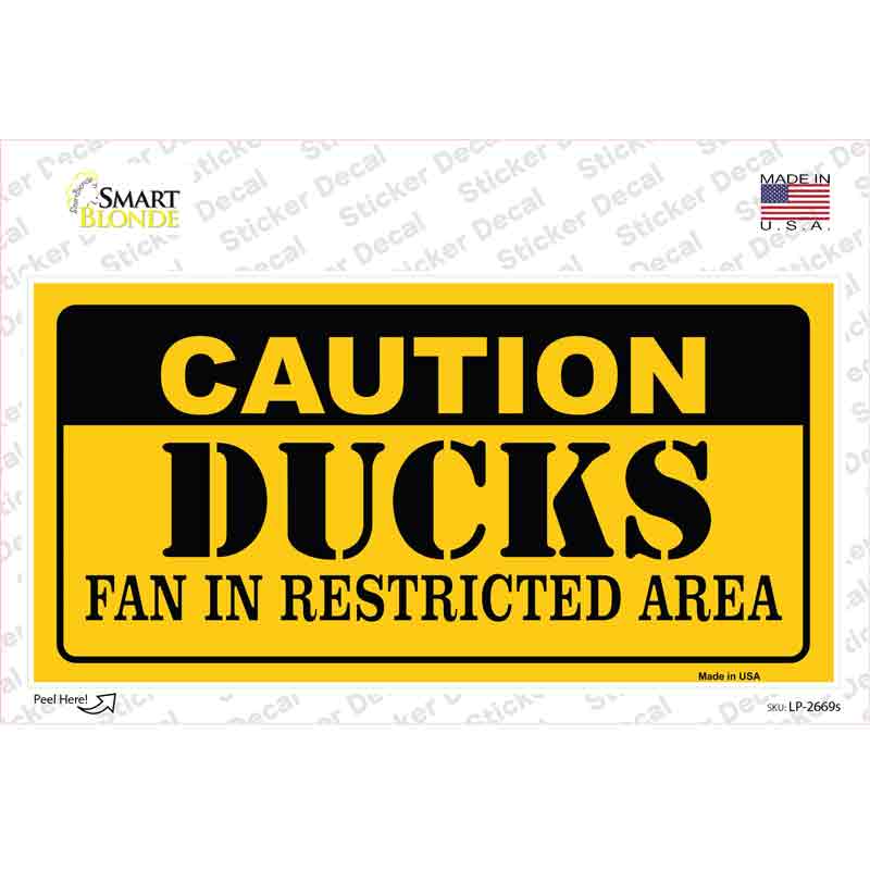 Caution Ducks Novelty Sticker Decal