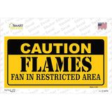 Caution Flames Novelty Sticker Decal