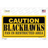 Caution Blackhawks Novelty Sticker Decal