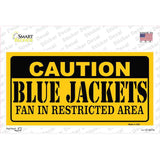 Caution Blue Jackets Novelty Sticker Decal