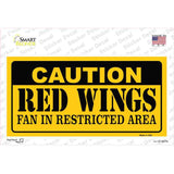 Caution Red Wings Novelty Sticker Decal