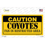 Caution Coyotes Novelty Sticker Decal