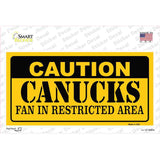 Caution Canucks Novelty Sticker Decal