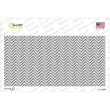 Grey White Chevron Novelty Sticker Decal