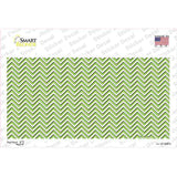Lime Green White Chevron Novelty Sticker Decal