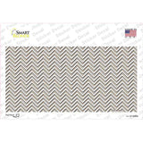 Tan White Chevron Novelty Sticker Decal