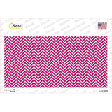 Pink White Chevron Novelty Sticker Decal