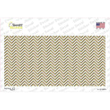 Gold White Chevron Novelty Sticker Decal