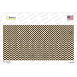 Brown White Chevron Novelty Sticker Decal