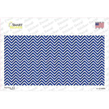 Blue White Chevron Novelty Sticker Decal