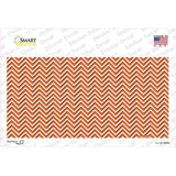 Orange White Chevron Novelty Sticker Decal