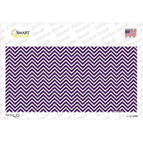 Purple White Chevron Novelty Sticker Decal