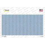 Light Blue White Chevron Novelty Sticker Decal