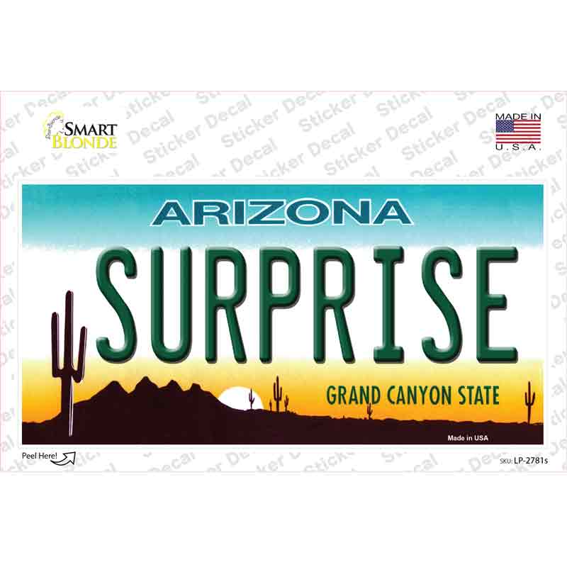 Surprise Arizona Novelty Sticker Decal