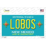 Lobos New Mexico Teal Novelty Sticker Decal
