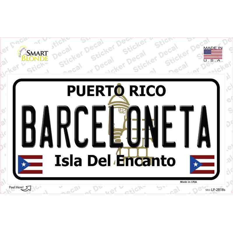 Barceloneta Novelty Sticker Decal