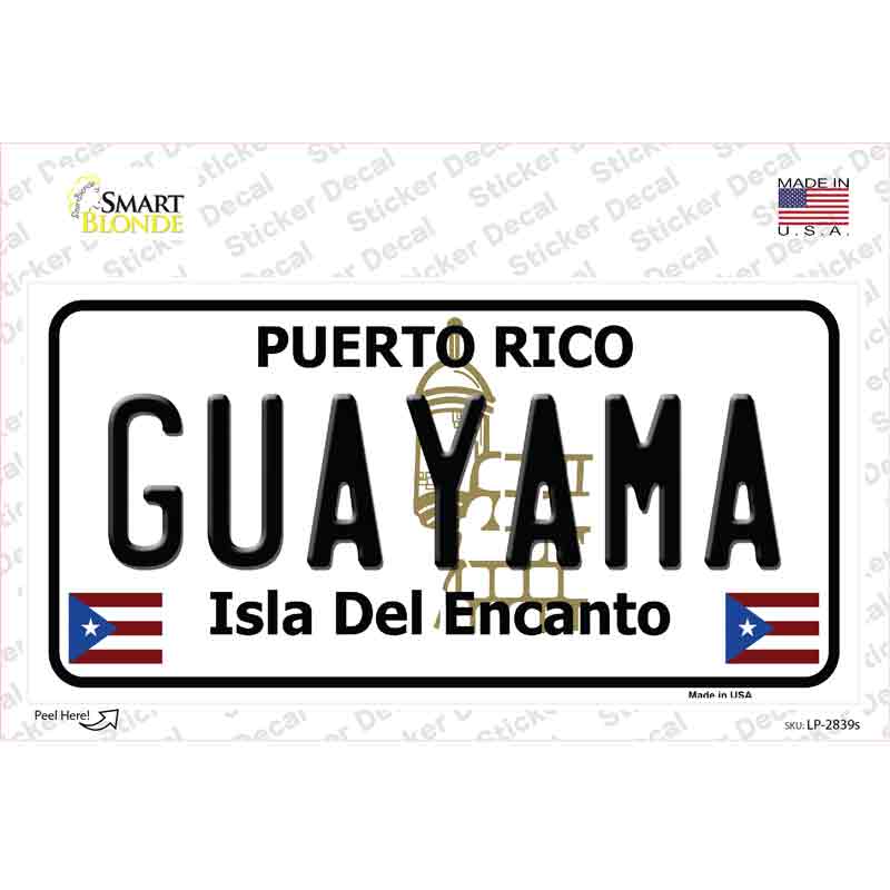 Guayama Puerto Rico Novelty Sticker Decal
