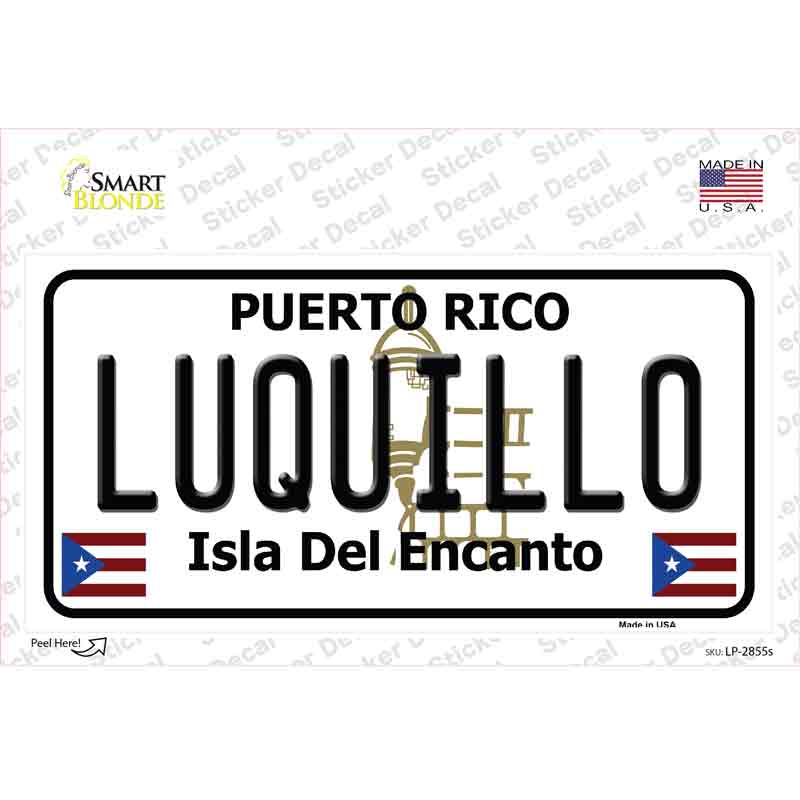 Luquillo Puerto Rico Novelt Novelty Sticker Decal