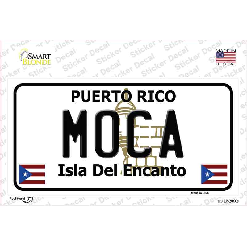 Moca Puerto Rico Novelty Sticker Decal