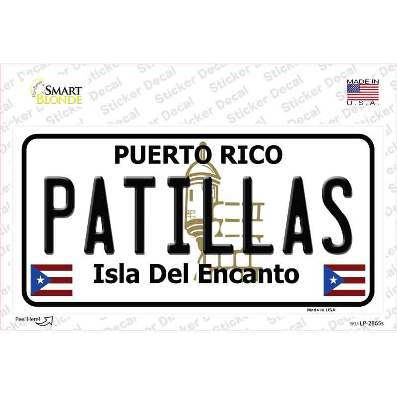 Patillas Puerto Rico Novelty Sticker Decal