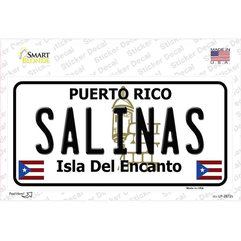 Salinas Puerto Rico Novelty Sticker Decal