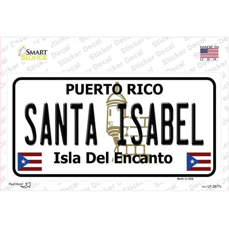 Santa Isabel Puerto Rico Novelty Sticker Decal