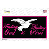 Finding God Finding Peace Black Novelty Sticker Decal