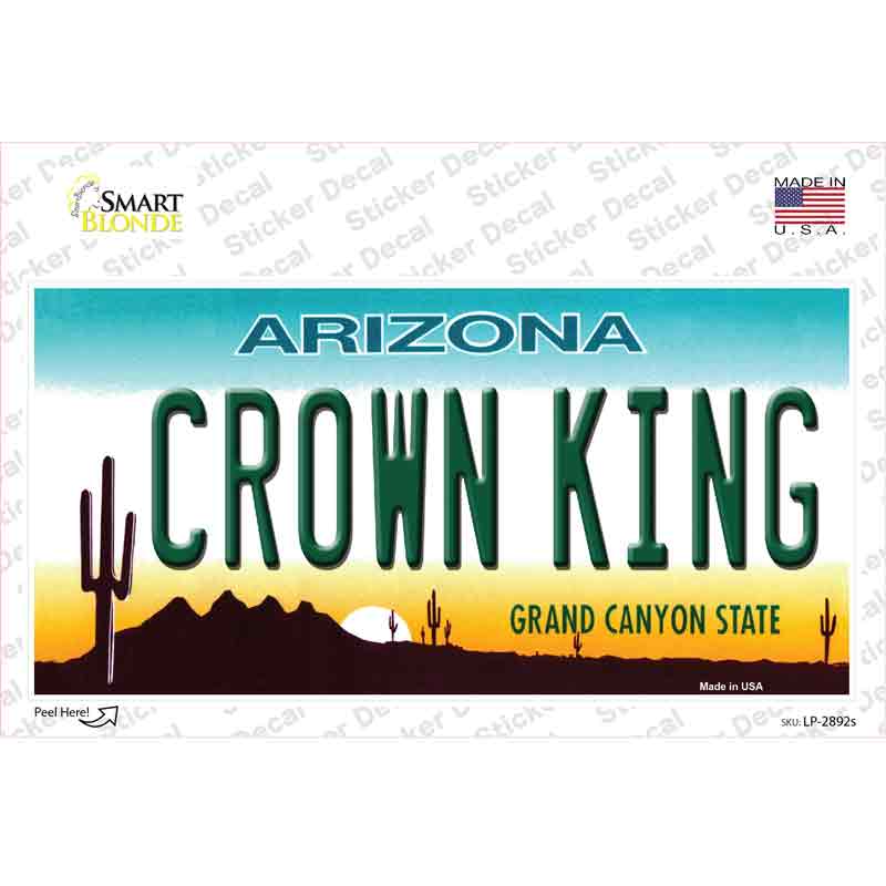 Crown King Novelty Sticker Decal