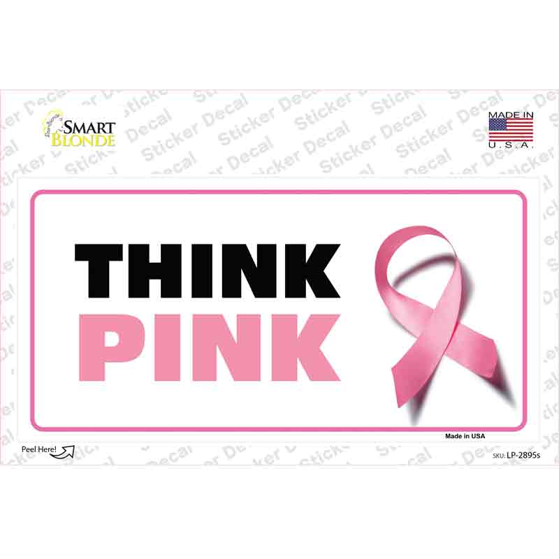 Think Pink Novelty Sticker Decal