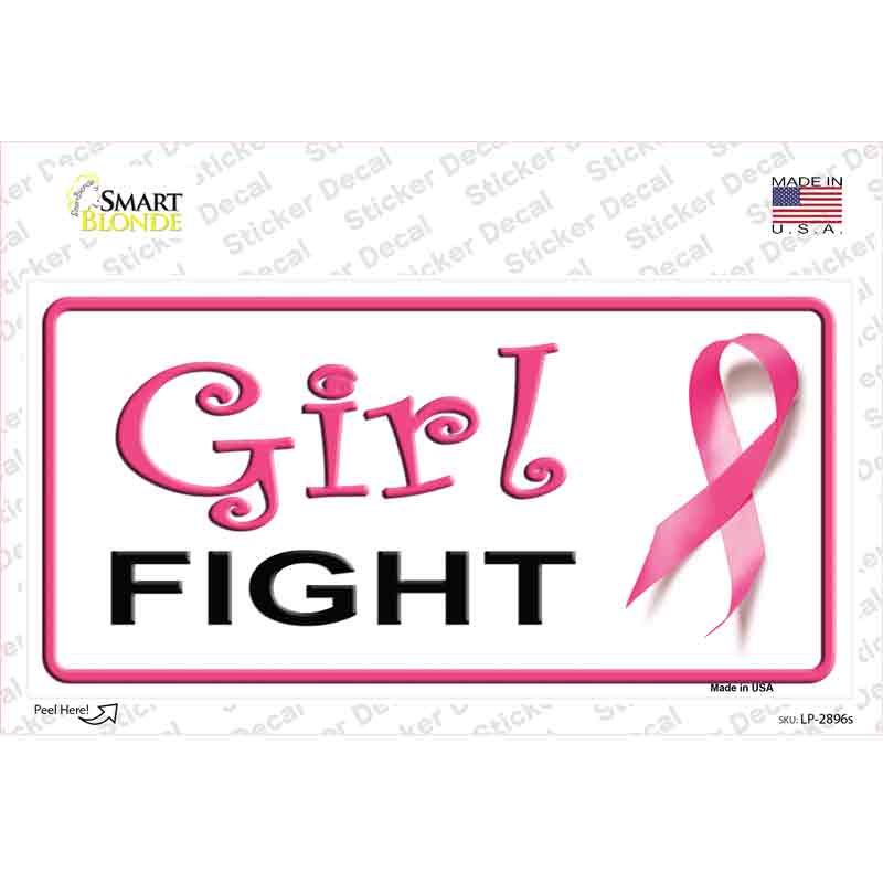 Girl Fight Novelty Sticker Decal