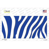 Blue White Zebra Novelty Sticker Decal
