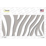 Grey White Zebra Novelty Sticker Decal