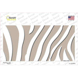 Tan White Zebra Novelty Sticker Decal