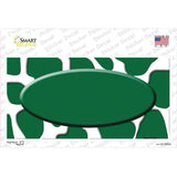 Green White Giraffe Green Center Oval Novelty Sticker Decal