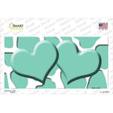 Mint White Giraffe Mint Centered Hearts Novelty Sticker Decal