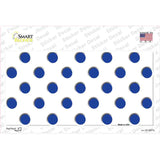 Blue White Polka Dot Novelty Sticker Decal
