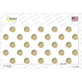 Gold White Polka Dot Novelty Sticker Decal