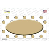 Gold White Polka Dot Gold Center Oval Novelty Sticker Decal