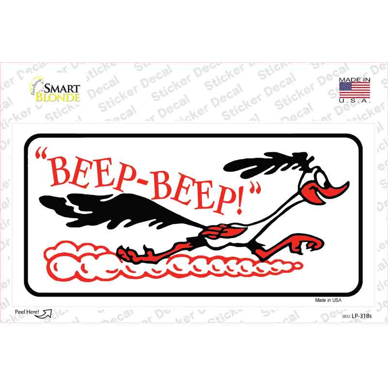 Beep Beep Roadrunner Novelty Sticker Decal