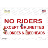 No Riders Except Novelty Sticker Decal