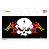 Skull Flame Novelty Sticker Decal