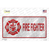 Firefighter Scratched Background Novelty Sticker Decal